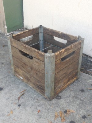 vintage milk crate