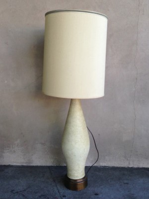 off white mid century lamp with shade