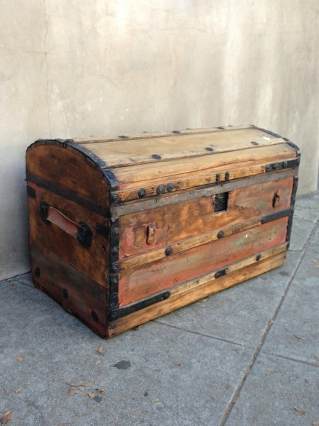 Vintage Wooden Trunk w/ handles
