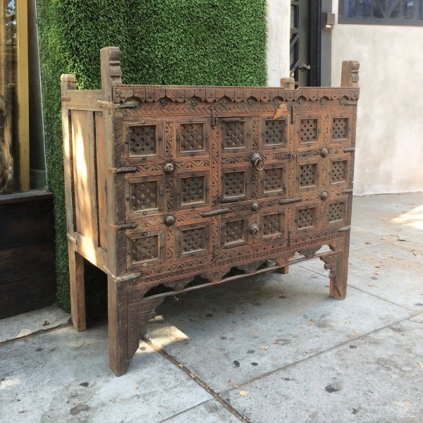antique moroccan wooden cabinet