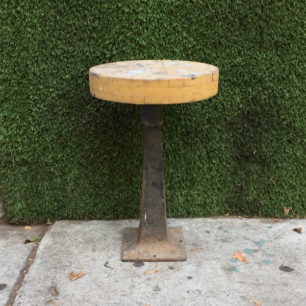 vintage industrial stool/side table