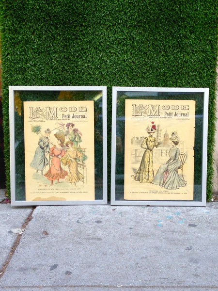 2 french la mode framed artwork