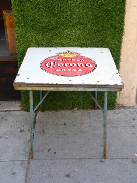 folding vintage corona metal table