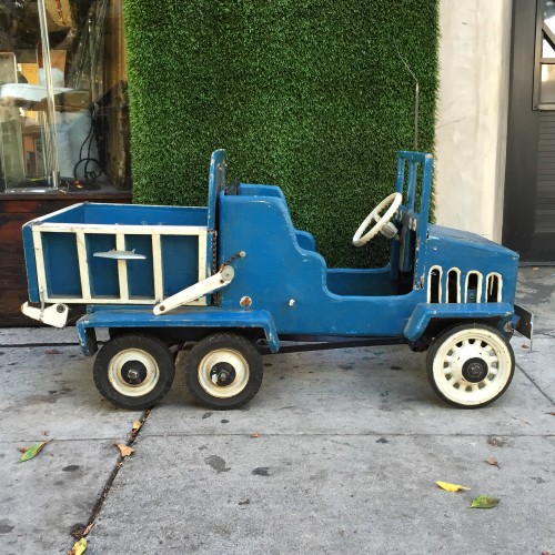 vintage blue work truck for kids