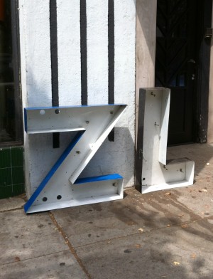 neon letters z & l