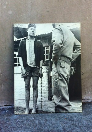 black & white photo of 2 guys