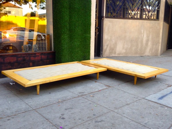 mid century bed frames
