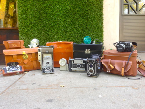 vintage camera sets with cases