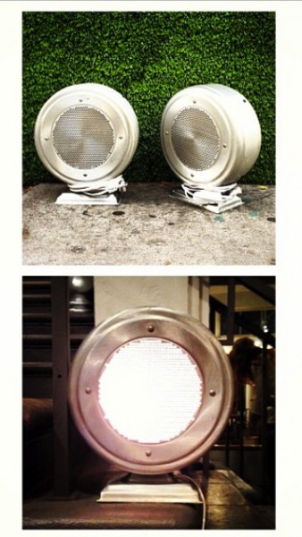 2 silver round lights