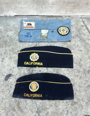 3 vintage california navy hats