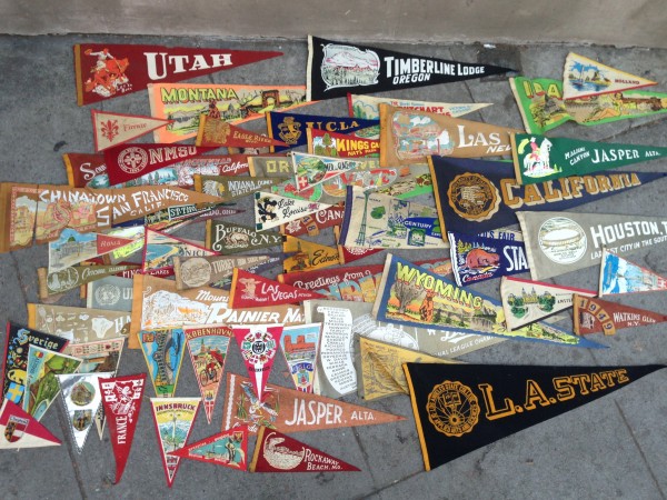 collection of vintage flags