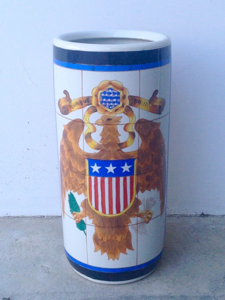 vintage ceramic umbrella holder/waste basket