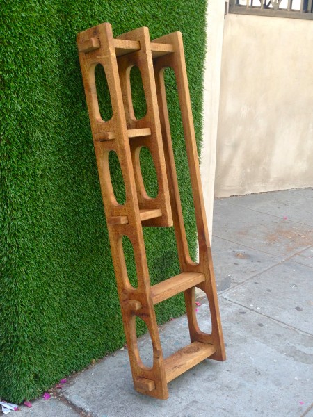 wooden shelving unit