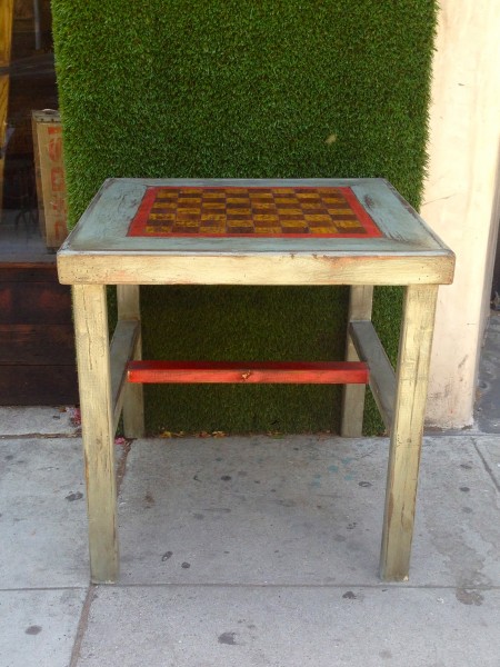 wooden chessboard table