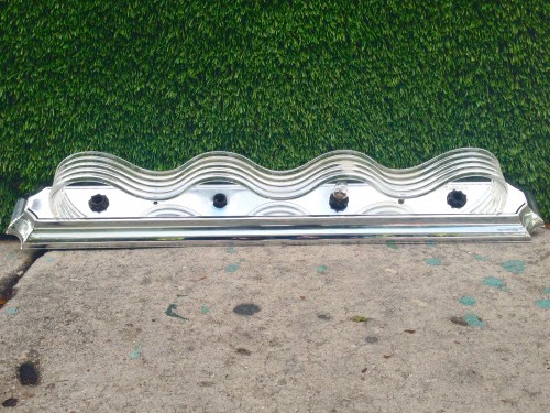 retro chrome & lucite light fixture