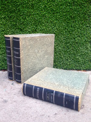 3 book-like boxes