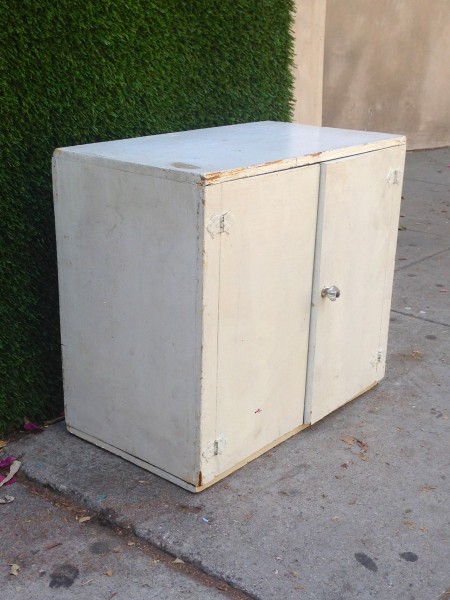 small white wall hanging cabinet/shelf