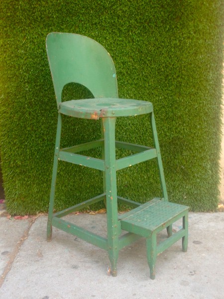 metal green step stool