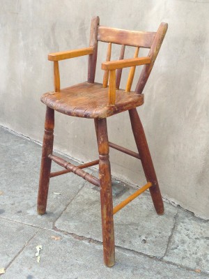 vintage baby tall chair