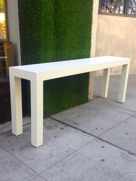 vintage white console table