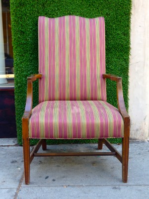 striped vintage arm chair