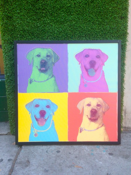 happy dog pop art