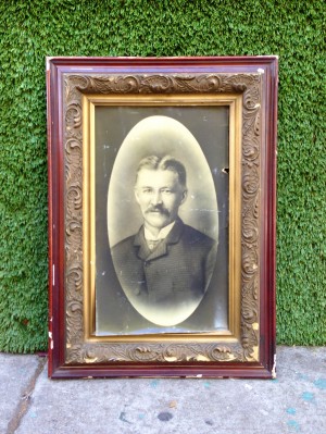 framed antique portrait of man