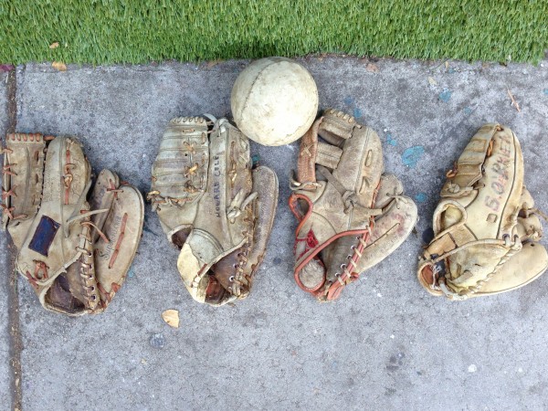 vintage baseball gloves