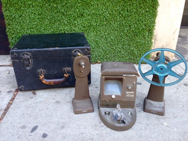 vintage projector set with cool black case