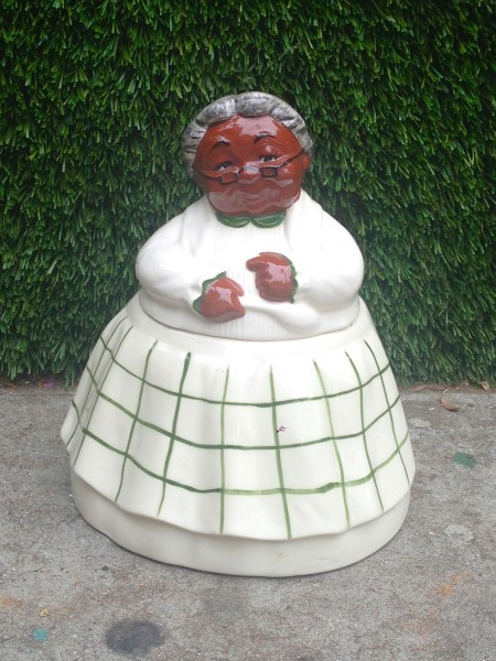 vintage old lady cookie jar