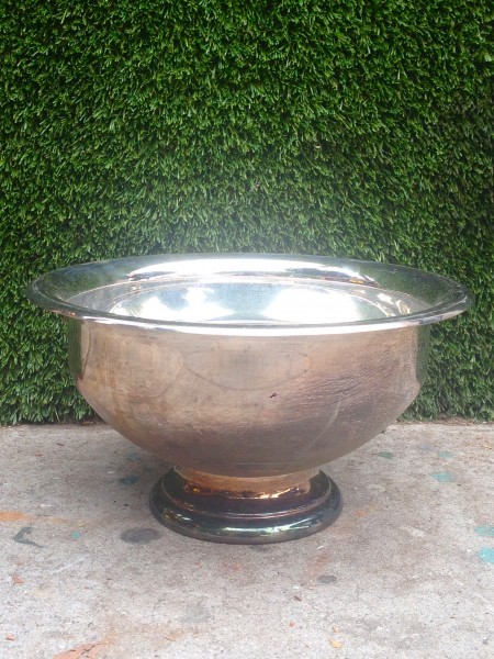big vintage silver bowl