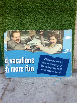 vintage cardboard ad
