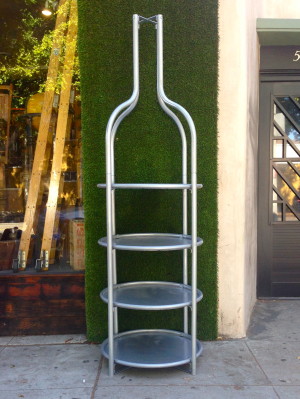 bottle-shaped vintage shelving unit