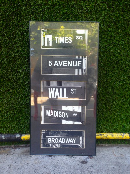framed nyc street signs photos
