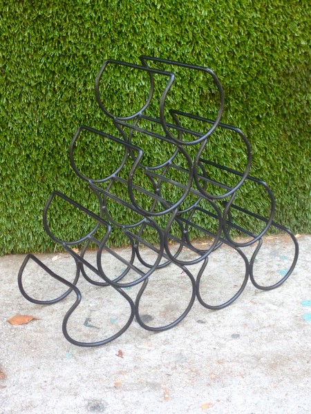 retro black wire wine rack