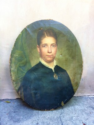 antique oval woman