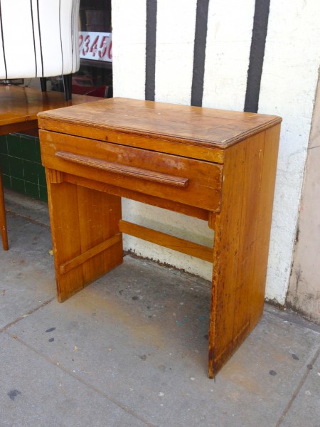 antique small wooden desk with drawer